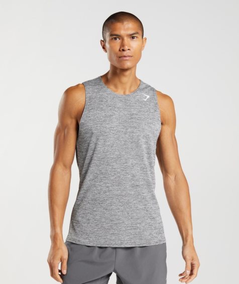 Podkoszulki Gymshark Arrival Slim Marl Męskie Szare | PL 246ZTK